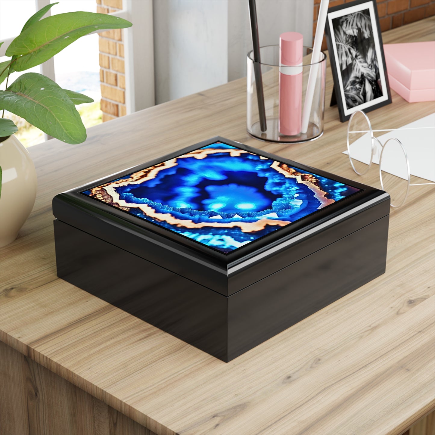 Blue Geode Jewelry/Keepsake Box