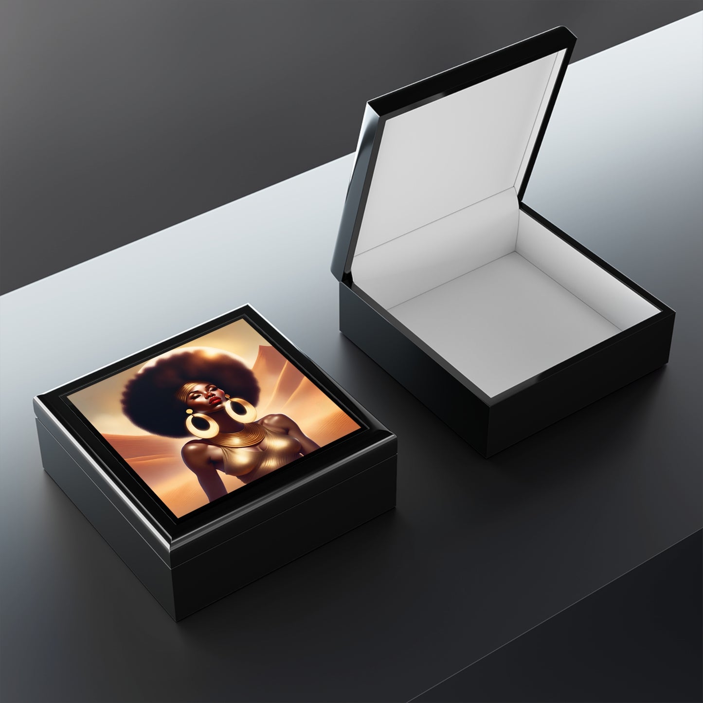 Golden Lady Jewelry/Keepsake Box