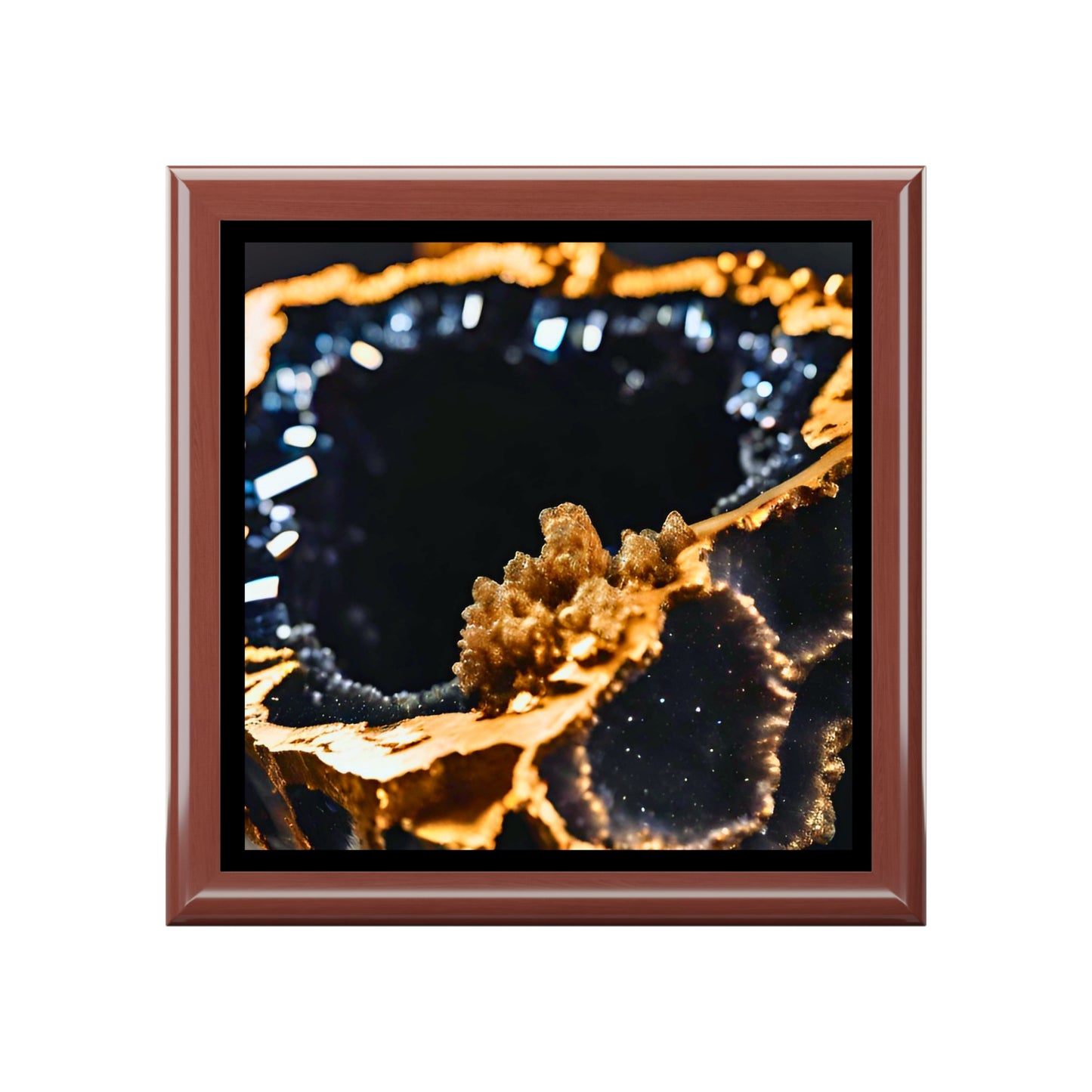 Gold Geode Jewelry / Keepsake Box