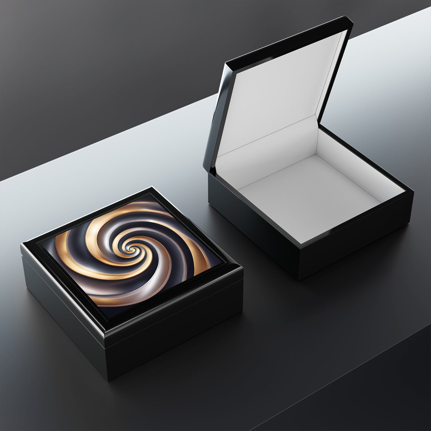 Silver/Gold Wave Jewelry / Keepsake Box