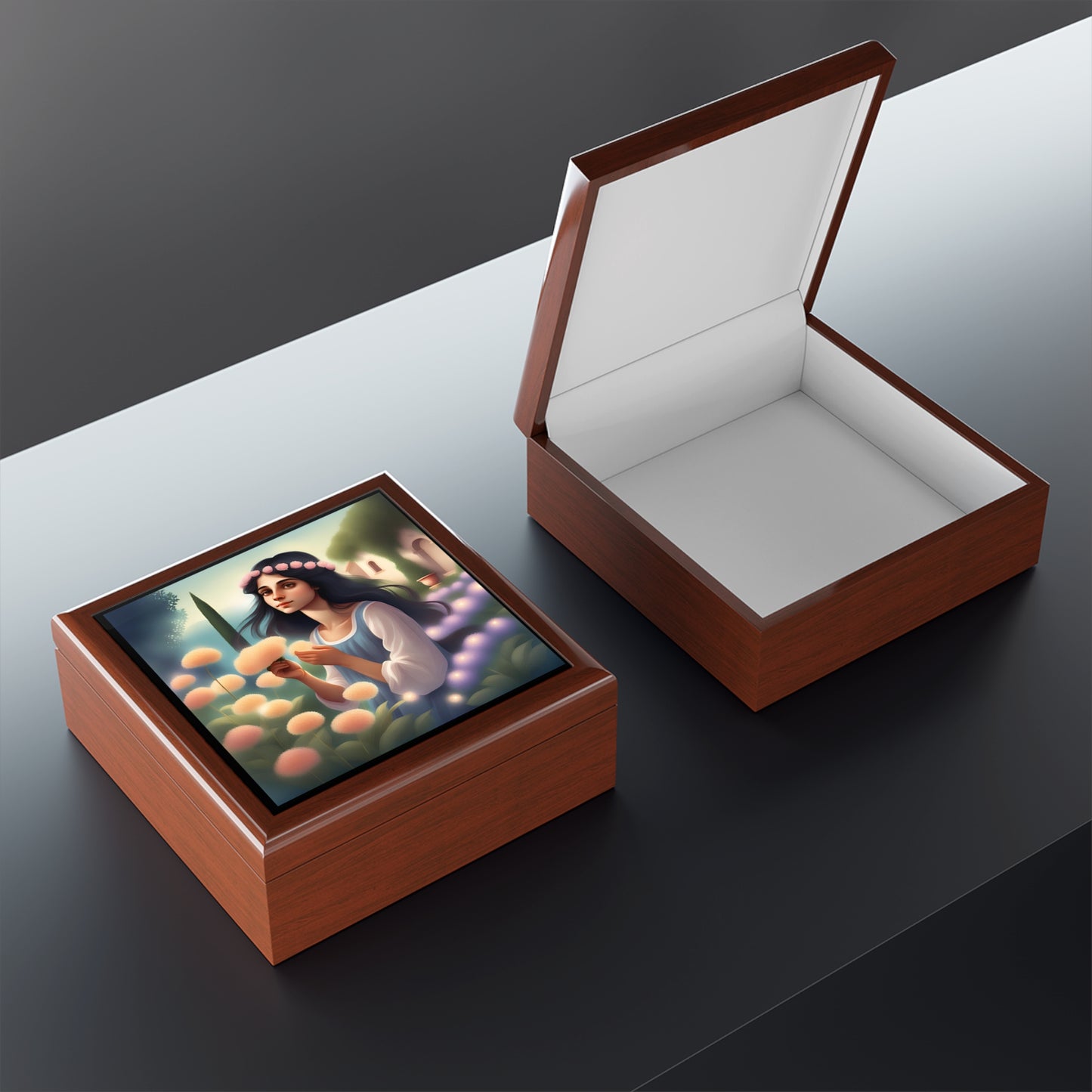 Italia Flower Girl Jewelry/Keepsake Box