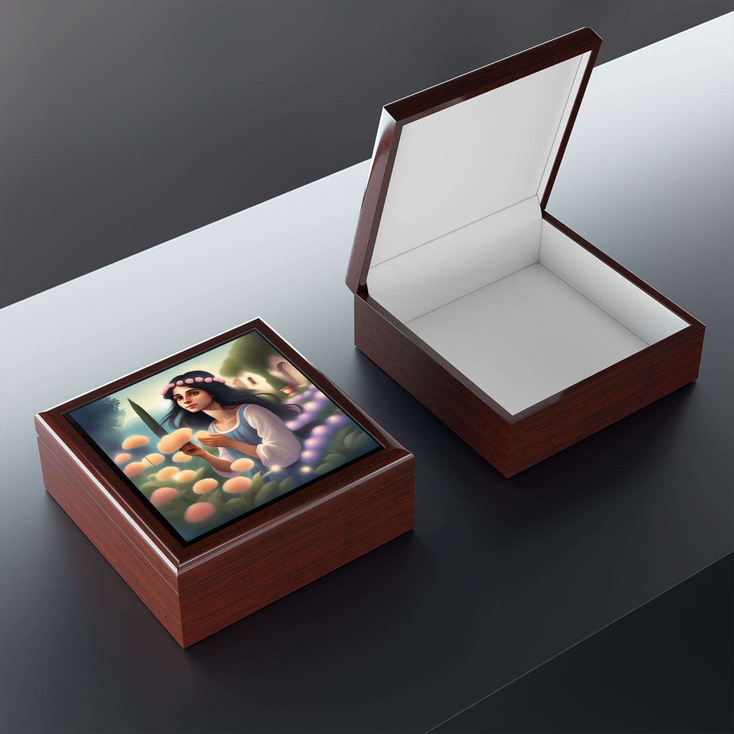 Italia Flower Girl Jewelry/Keepsake Box