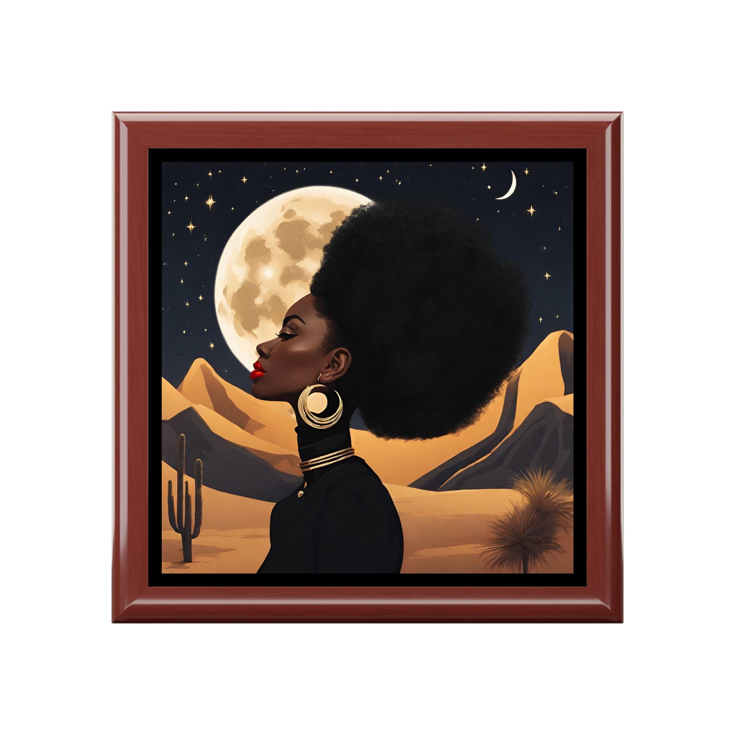 Golden Moon Lady Jewelry/Keepsake Box