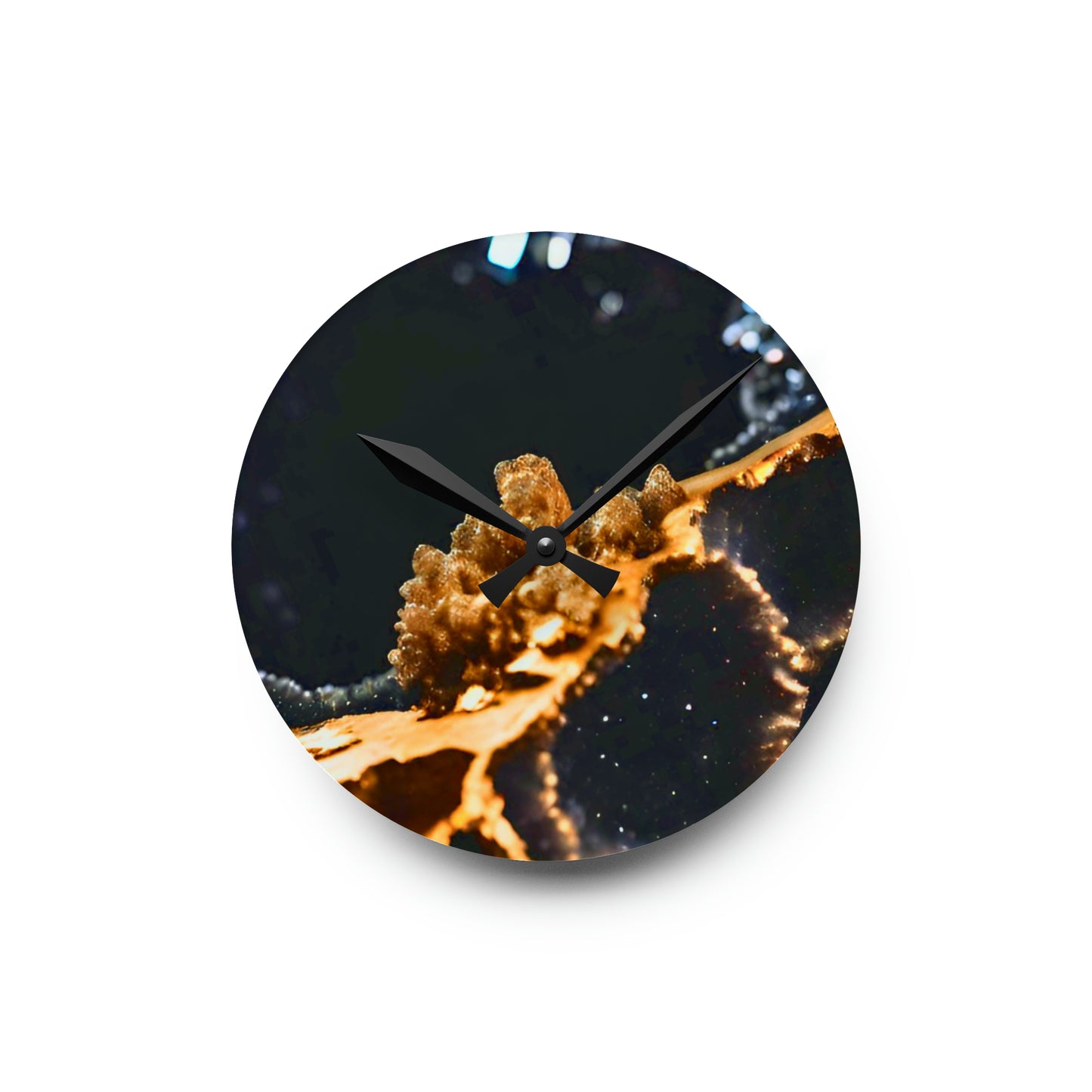 Onyx Geode Acrylic Wall Clock