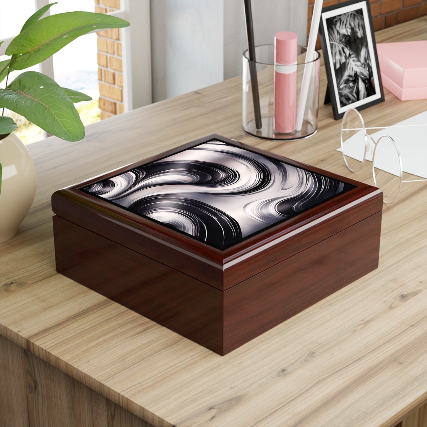 Silver Wave Jewelry / Keepsake Box