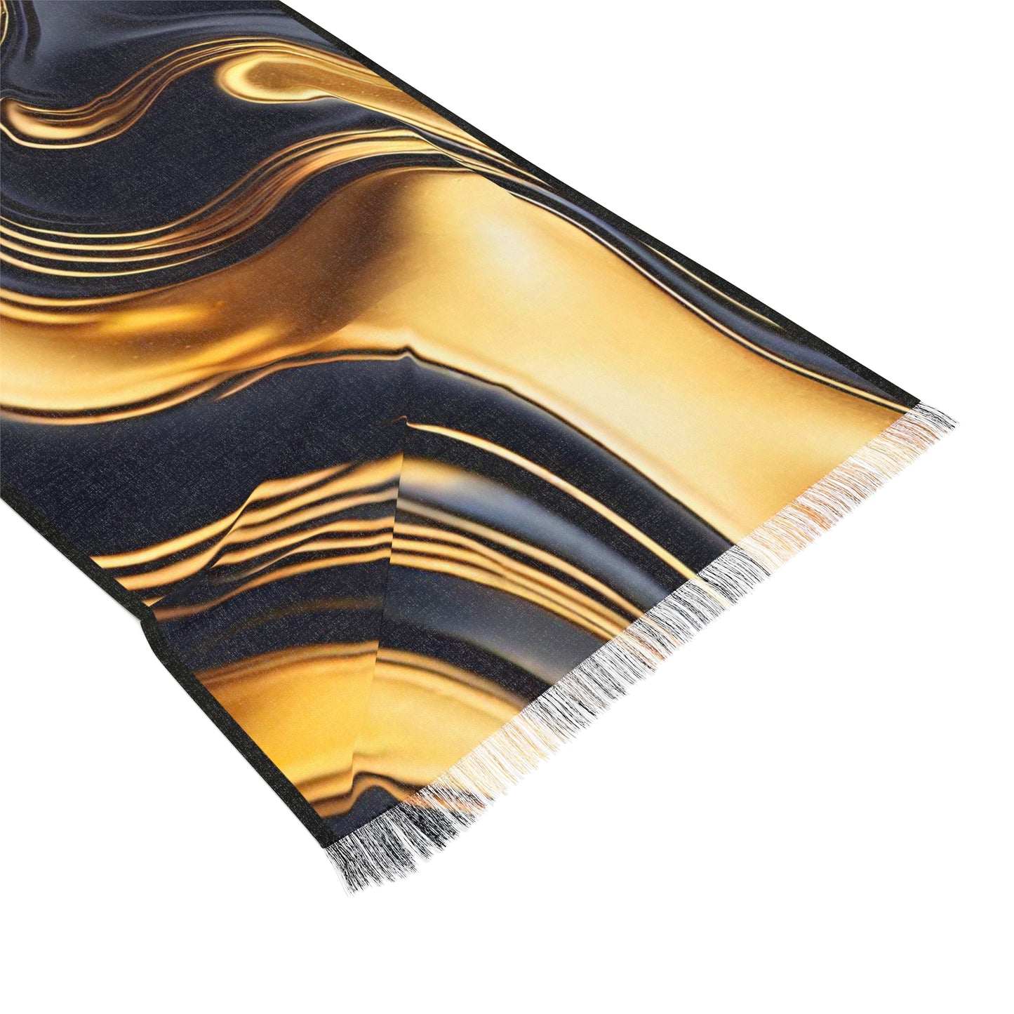 Gold/Black Swirl Light Scarf