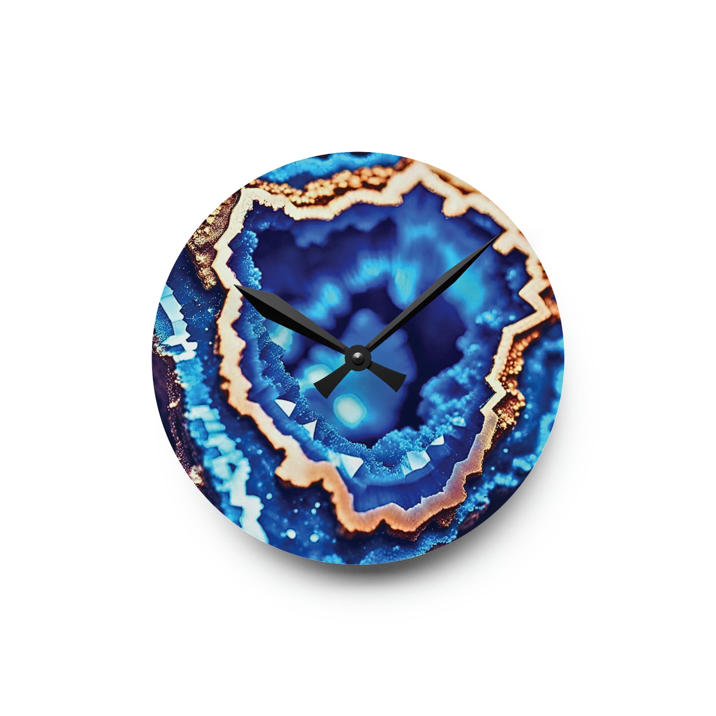 Blue Geode Acrylic Wall Clock