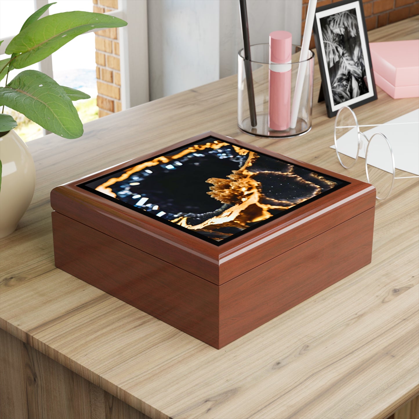 Gold Geode Jewelry / Keepsake Box