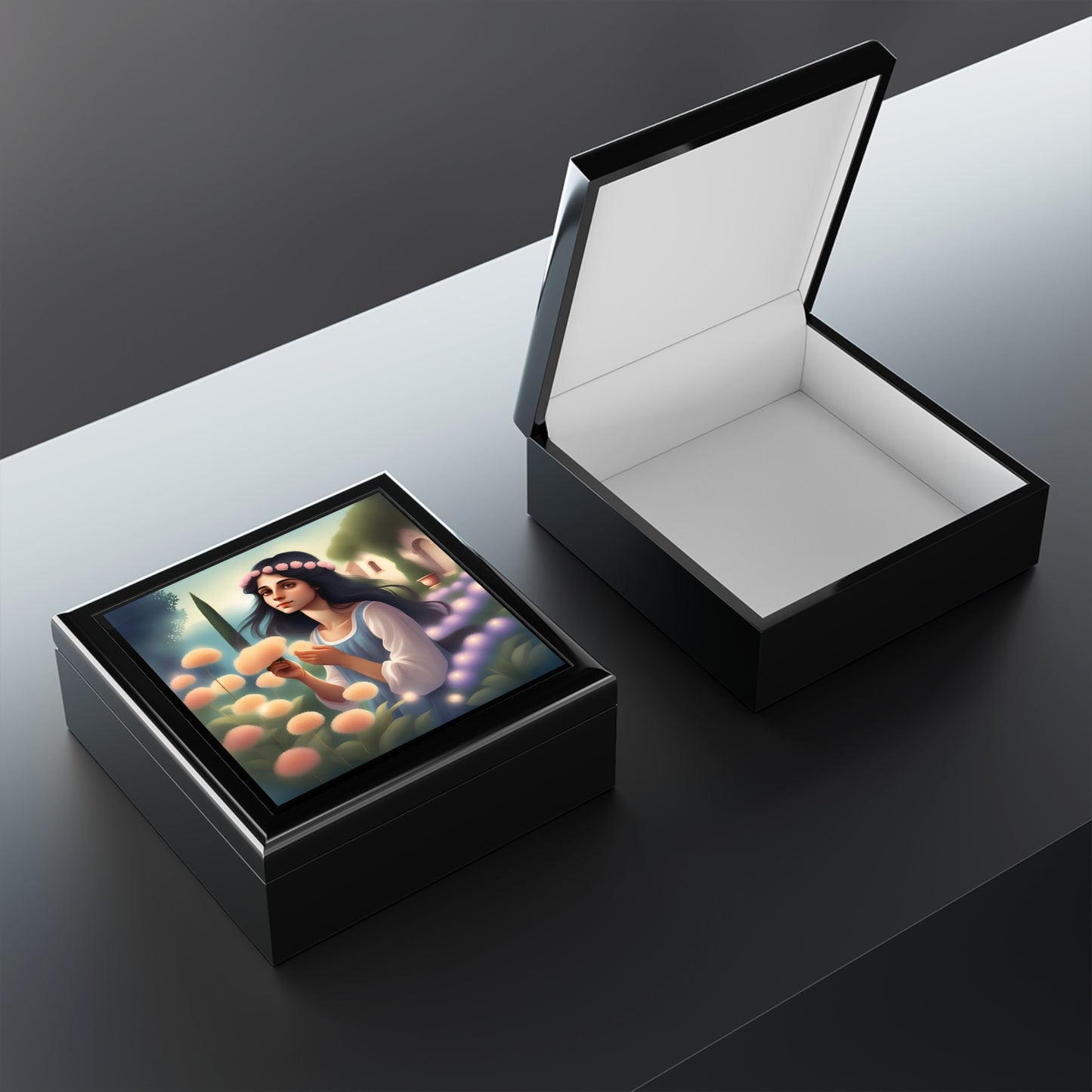 Italia Flower Girl Jewelry/Keepsake Box