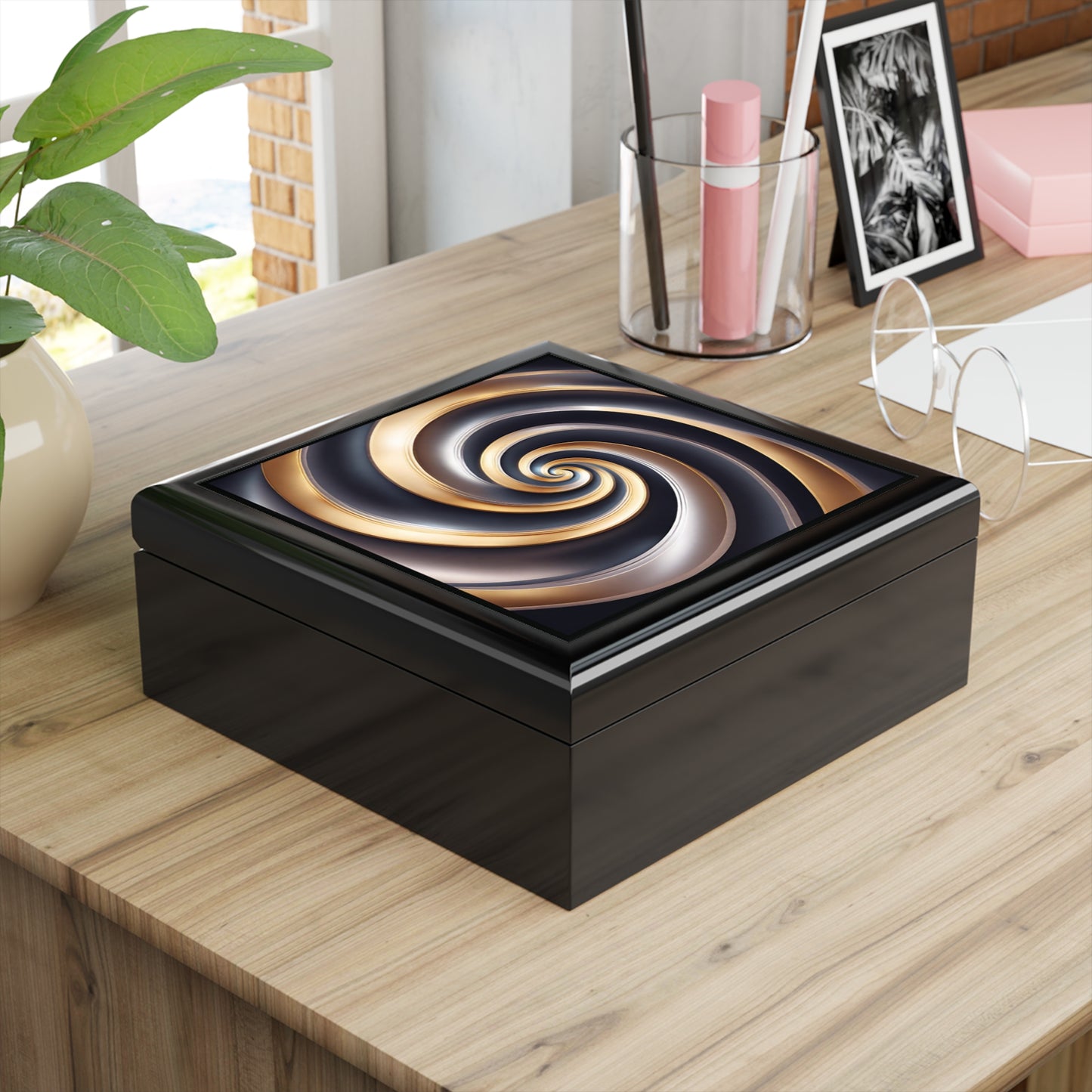 Silver/Gold Wave Jewelry / Keepsake Box