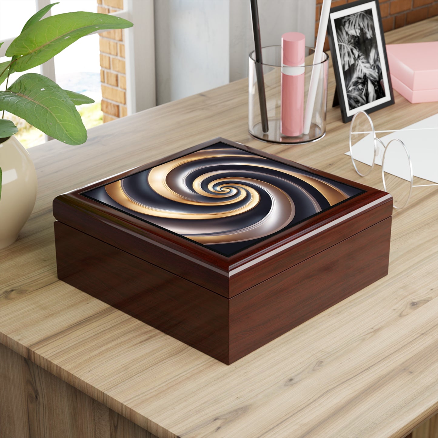 Silver/Gold Wave Jewelry / Keepsake Box