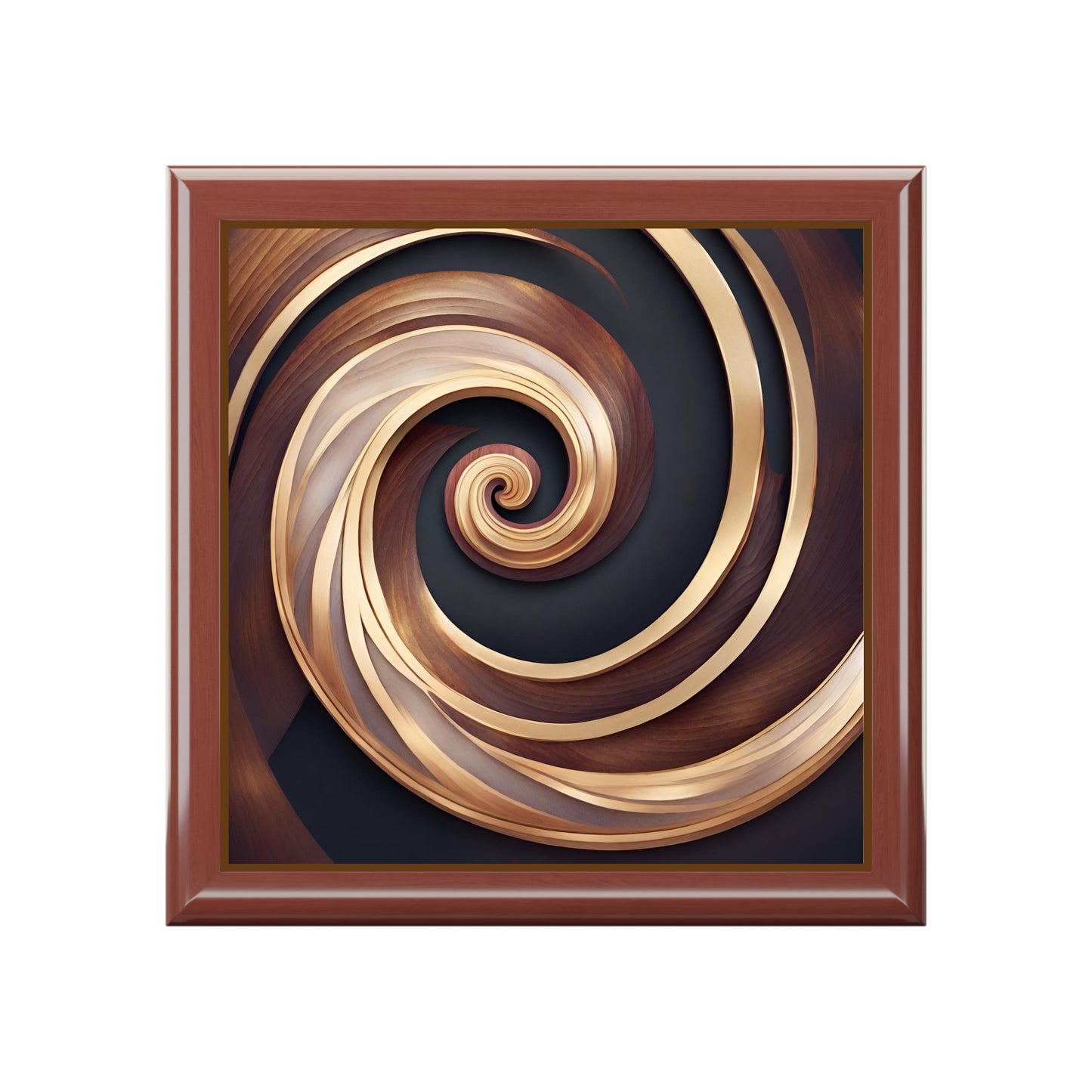 Mahogany Swirl Jewelry Box