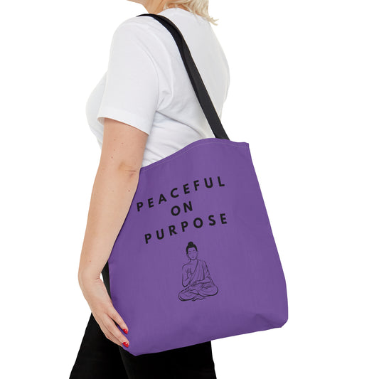 Peaceful on Purpose Tote Bag (AOP)