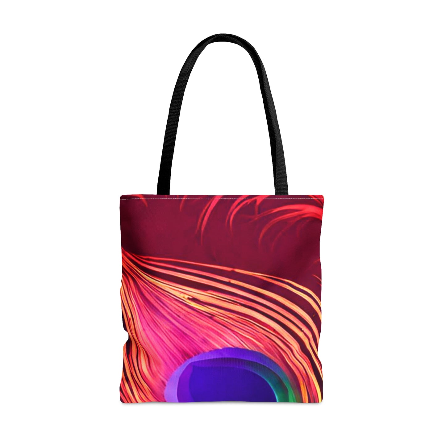 Red & Purple Peacock Tote Bag (AOP)