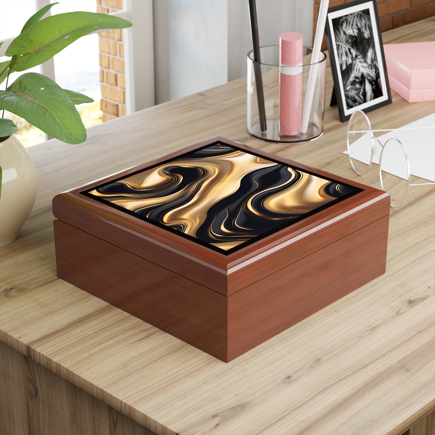 Golden Wave Jewelry / Keepsake Box