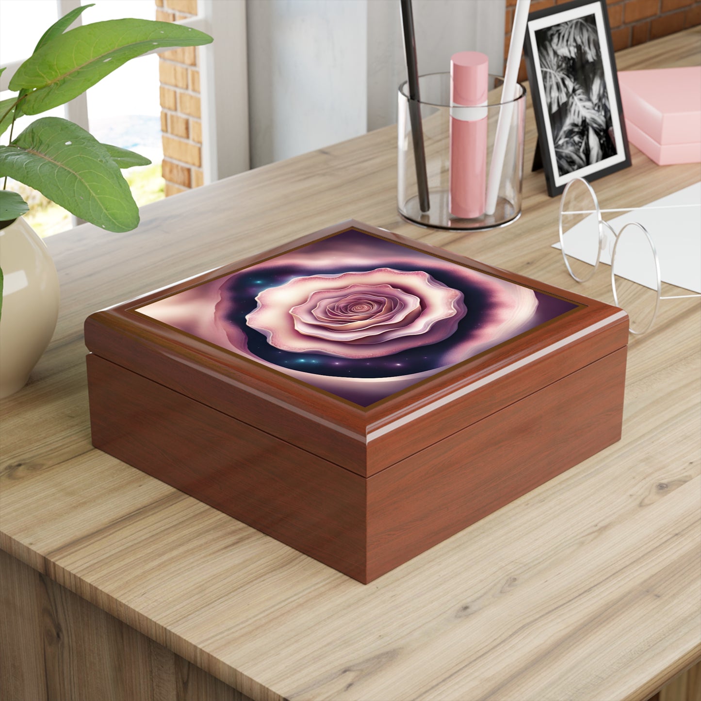 Rose Geode Jewelry / Keepsake Box