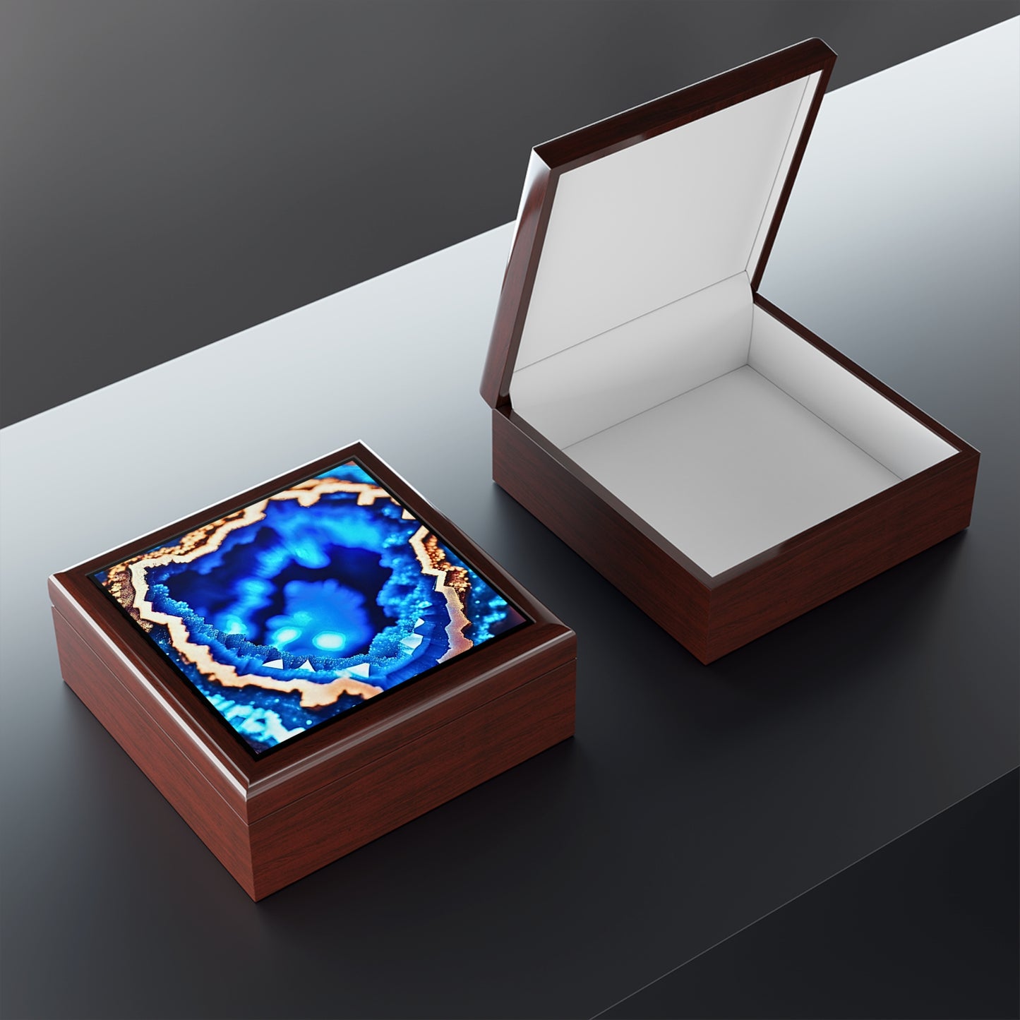 Blue Geode Jewelry/Keepsake Box