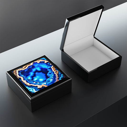 Blue Geode Jewelry/Keepsake Box