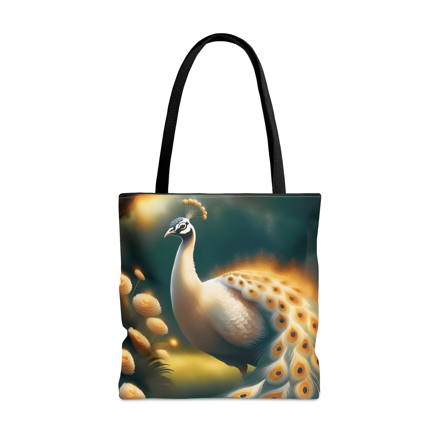 White Peacock Tote Bag (AOP)