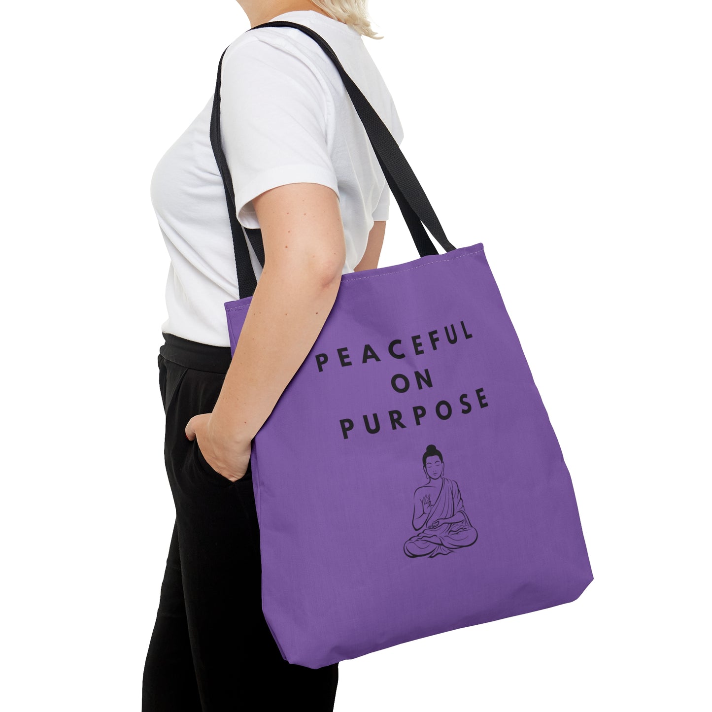 Peaceful on Purpose Tote Bag (AOP)