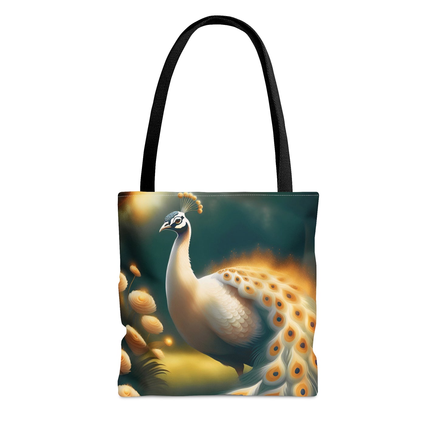 White Peacock Tote Bag (AOP)