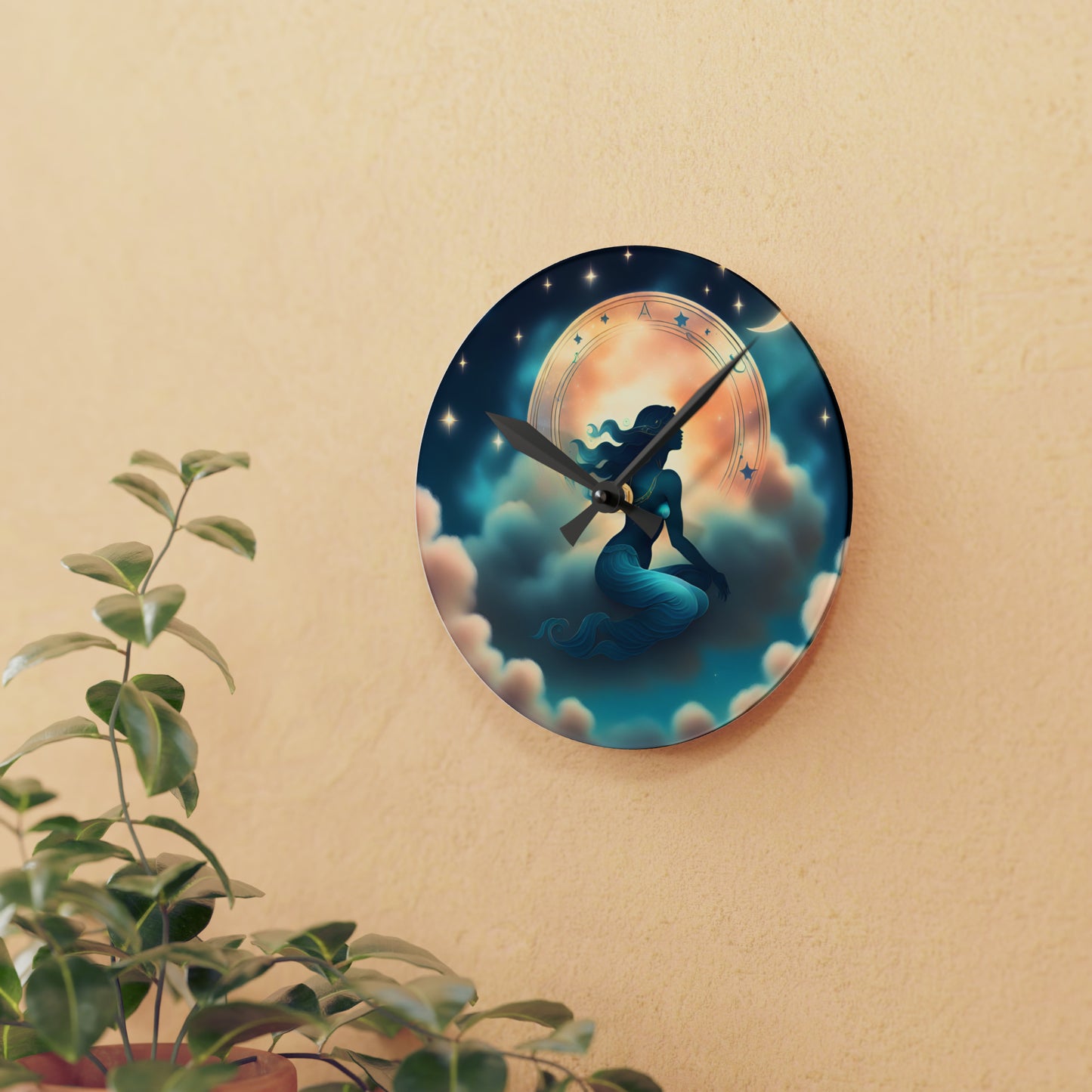 Aquarius Acrylic Wall Clock