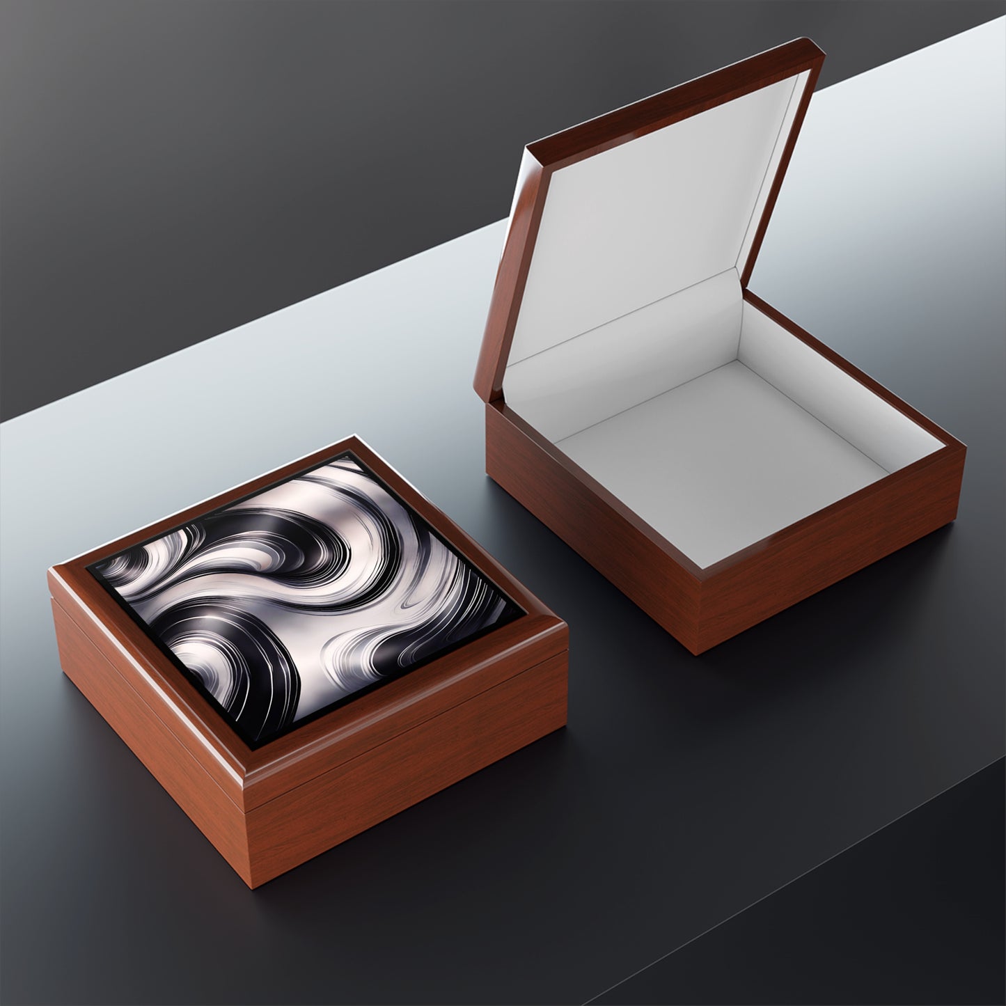 Silver Wave Jewelry / Keepsake Box