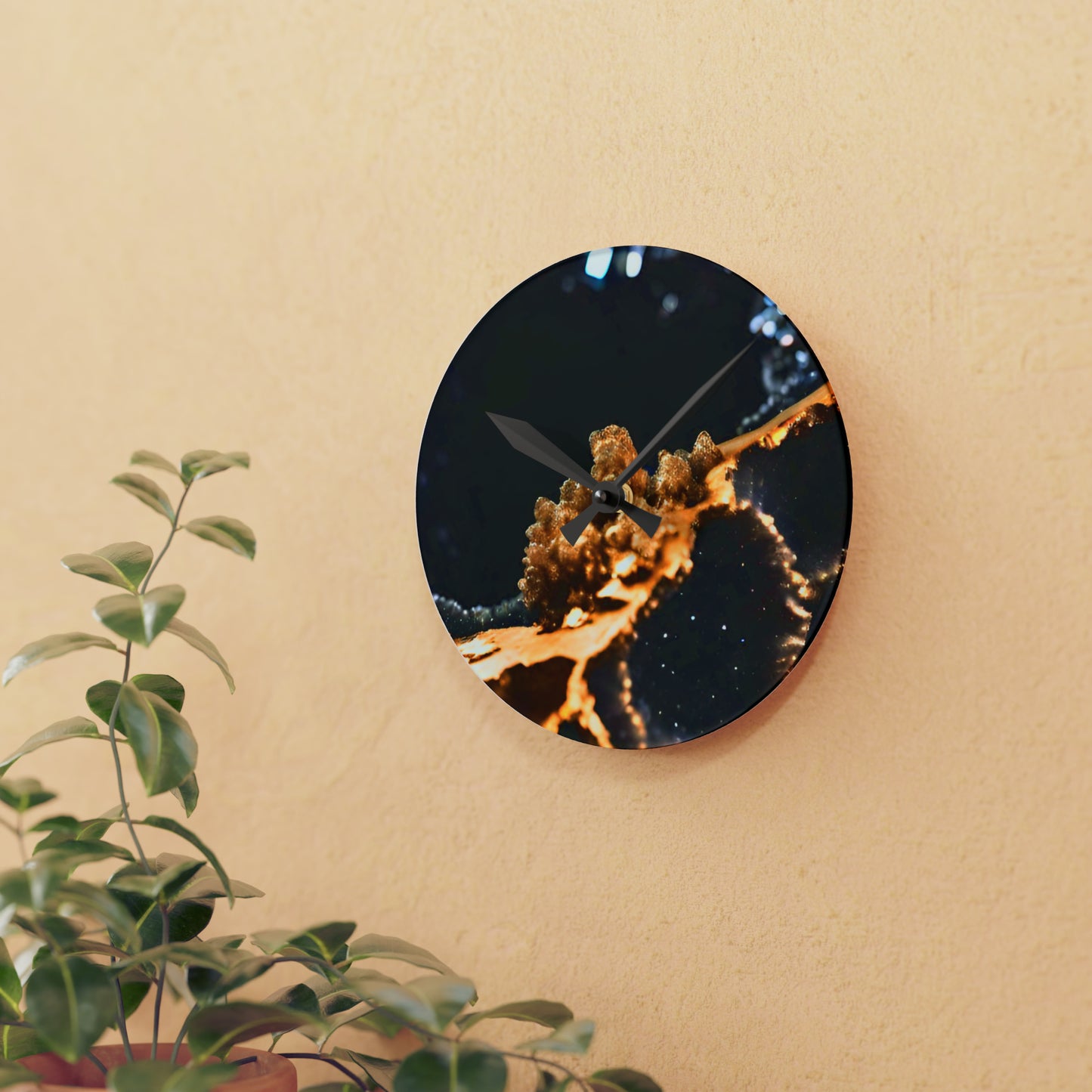 Onyx Geode Acrylic Wall Clock