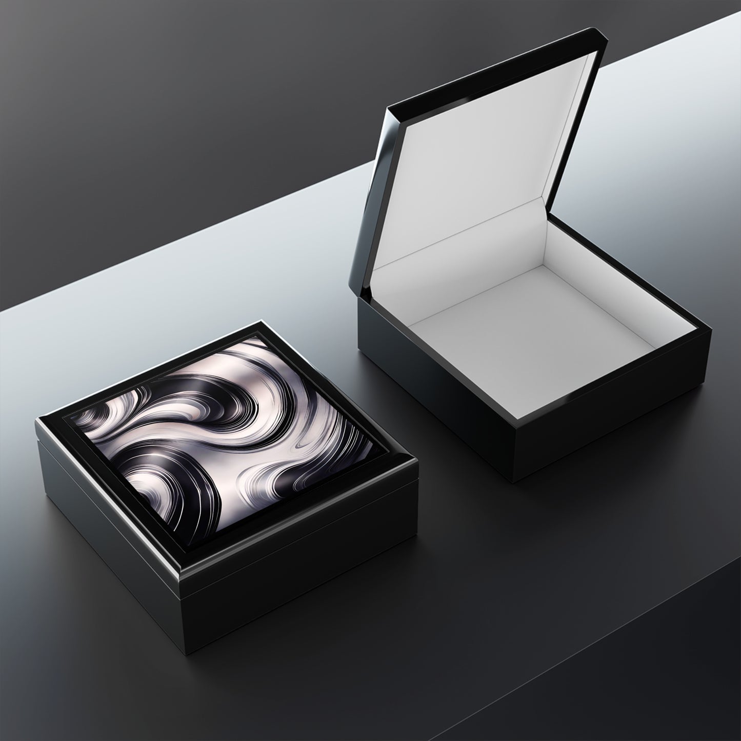 Silver Wave Jewelry / Keepsake Box