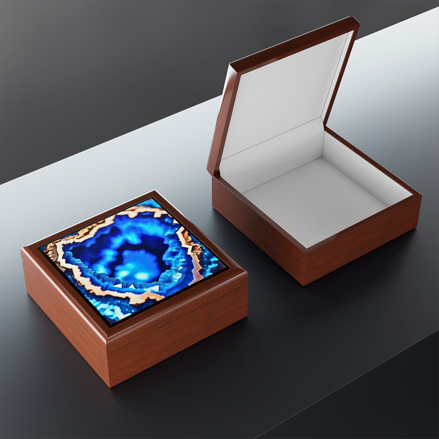 Blue Geode Jewelry/Keepsake Box