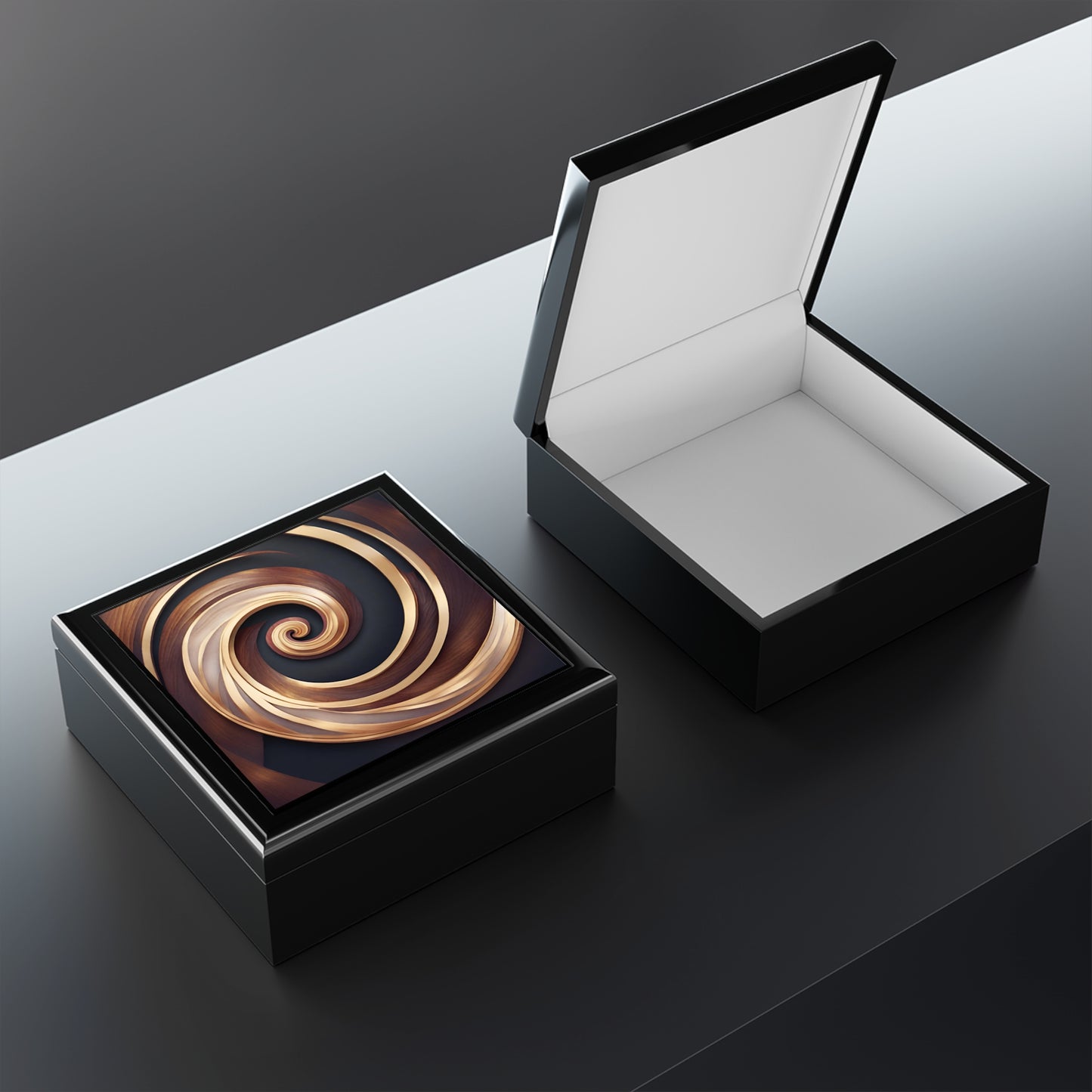 Mahogany Swirl Jewelry Box