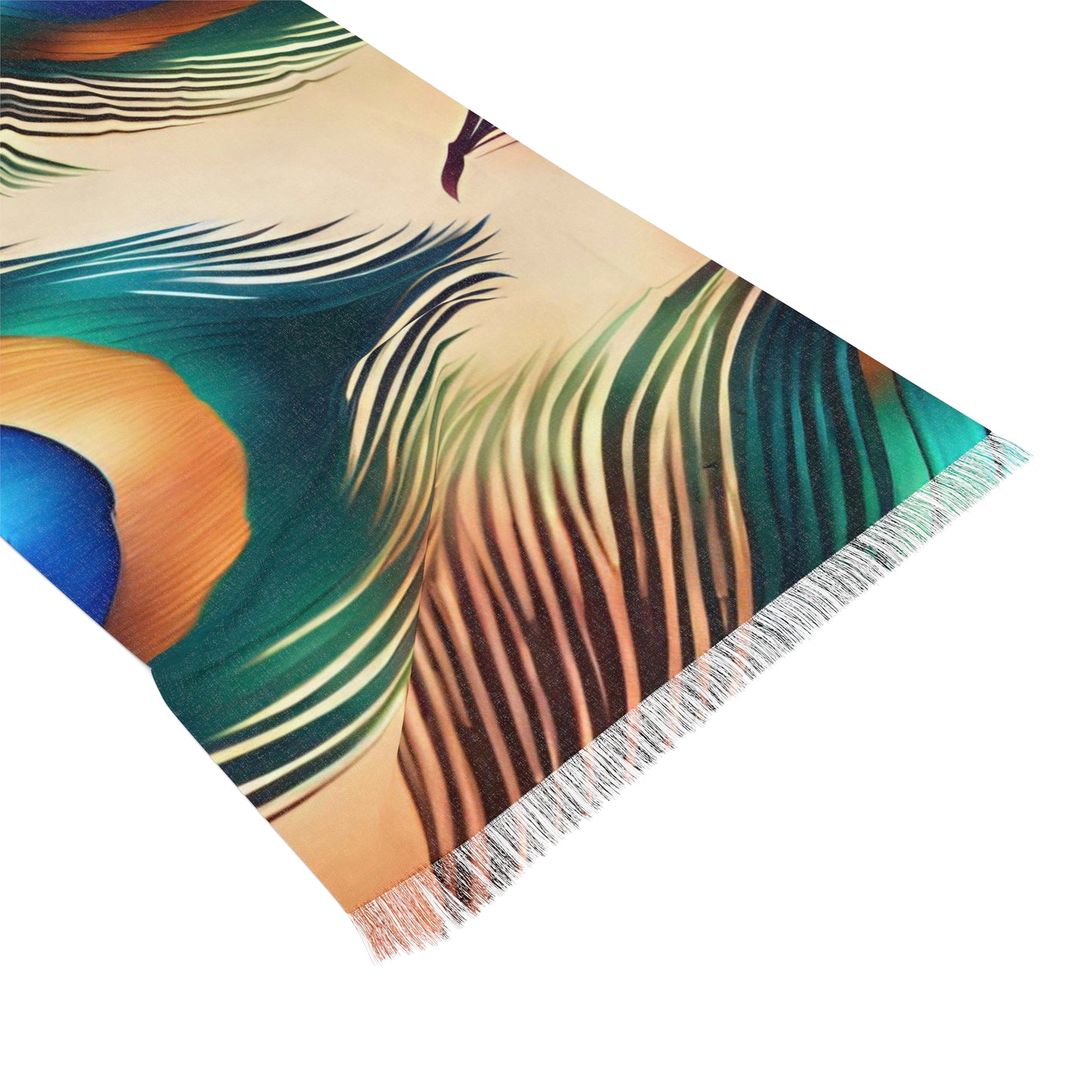 Peacock Print Scarf