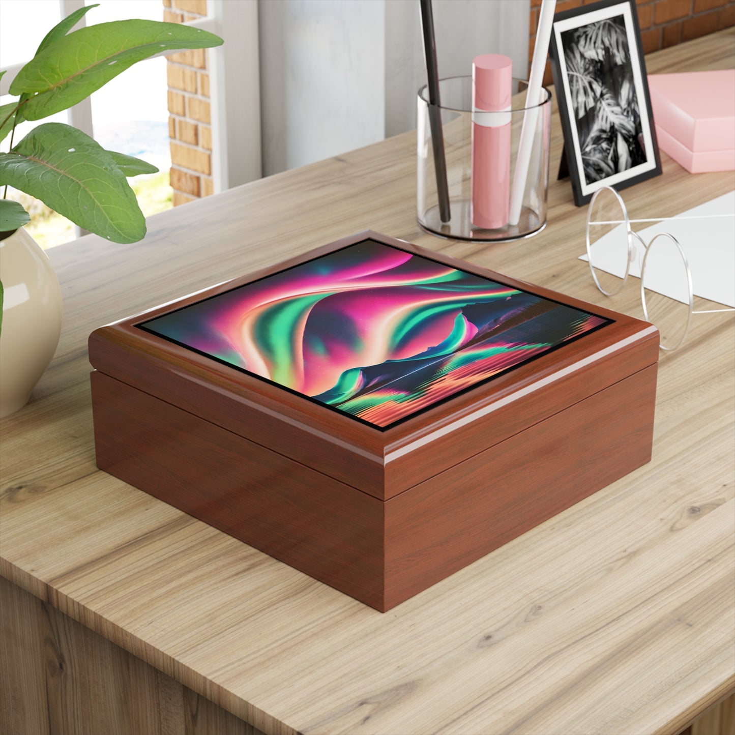 Aurora Borealis Jewelry / Keepsake Box