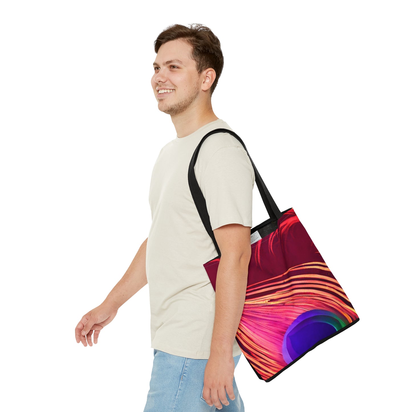 Red & Purple Peacock Tote Bag (AOP)