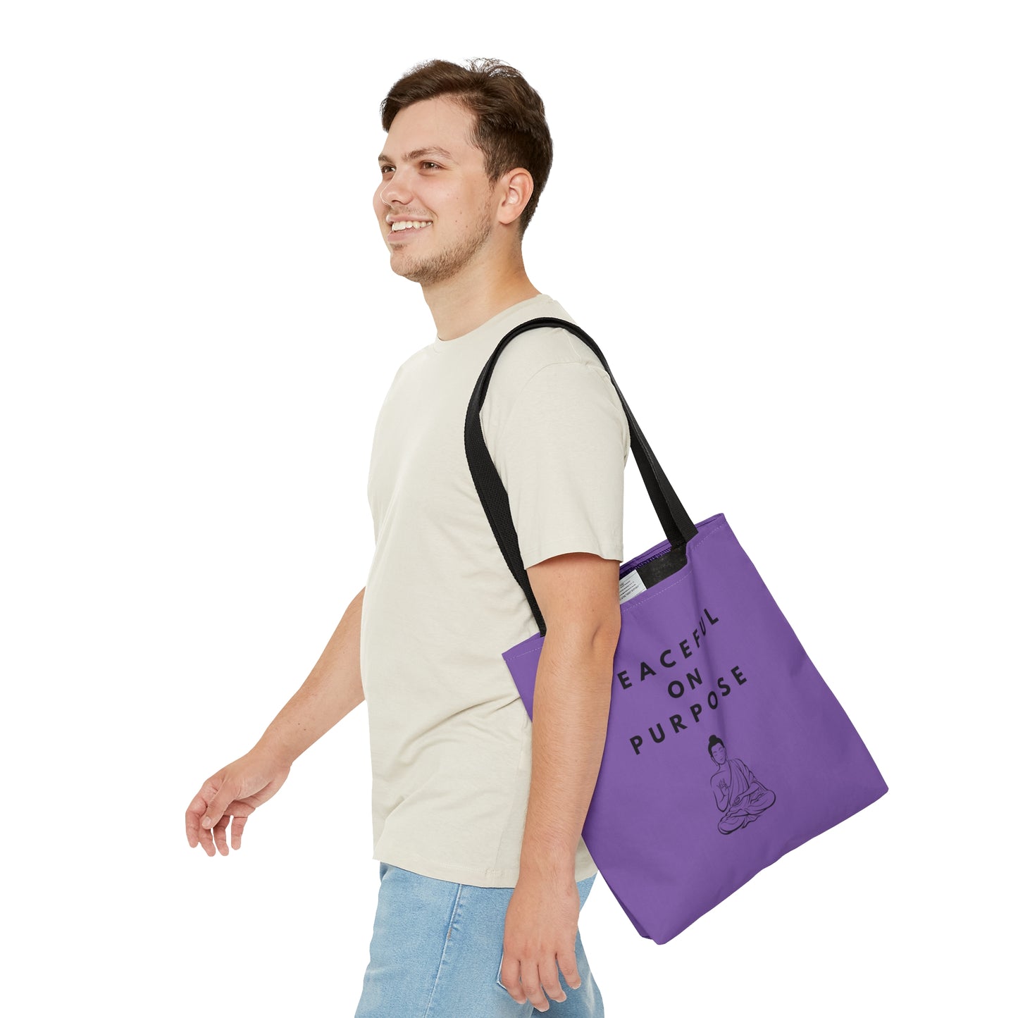 Peaceful on Purpose Tote Bag (AOP)