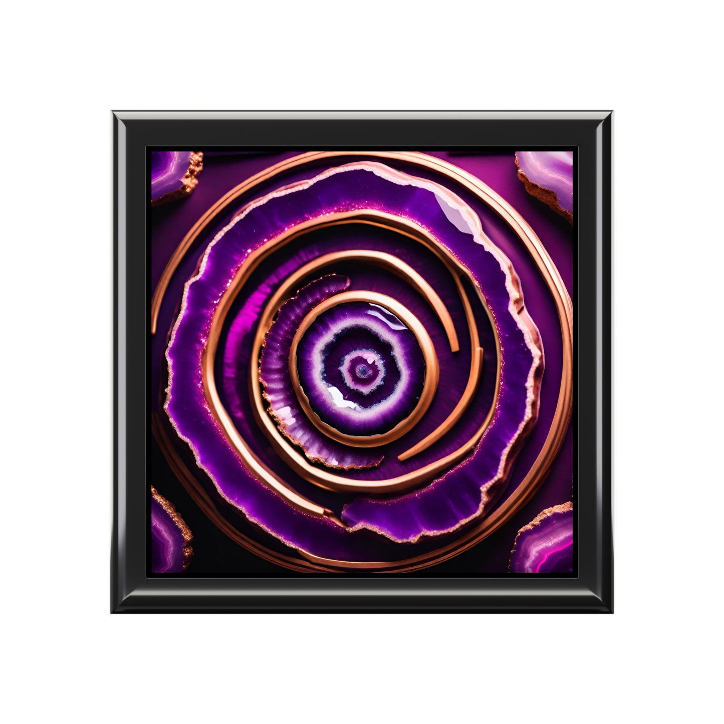 Purple Geode Swirl Jewelry / Keepsake Box