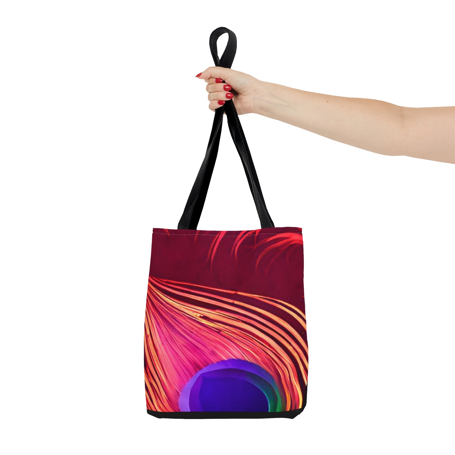 Red & Purple Peacock Tote Bag (AOP)