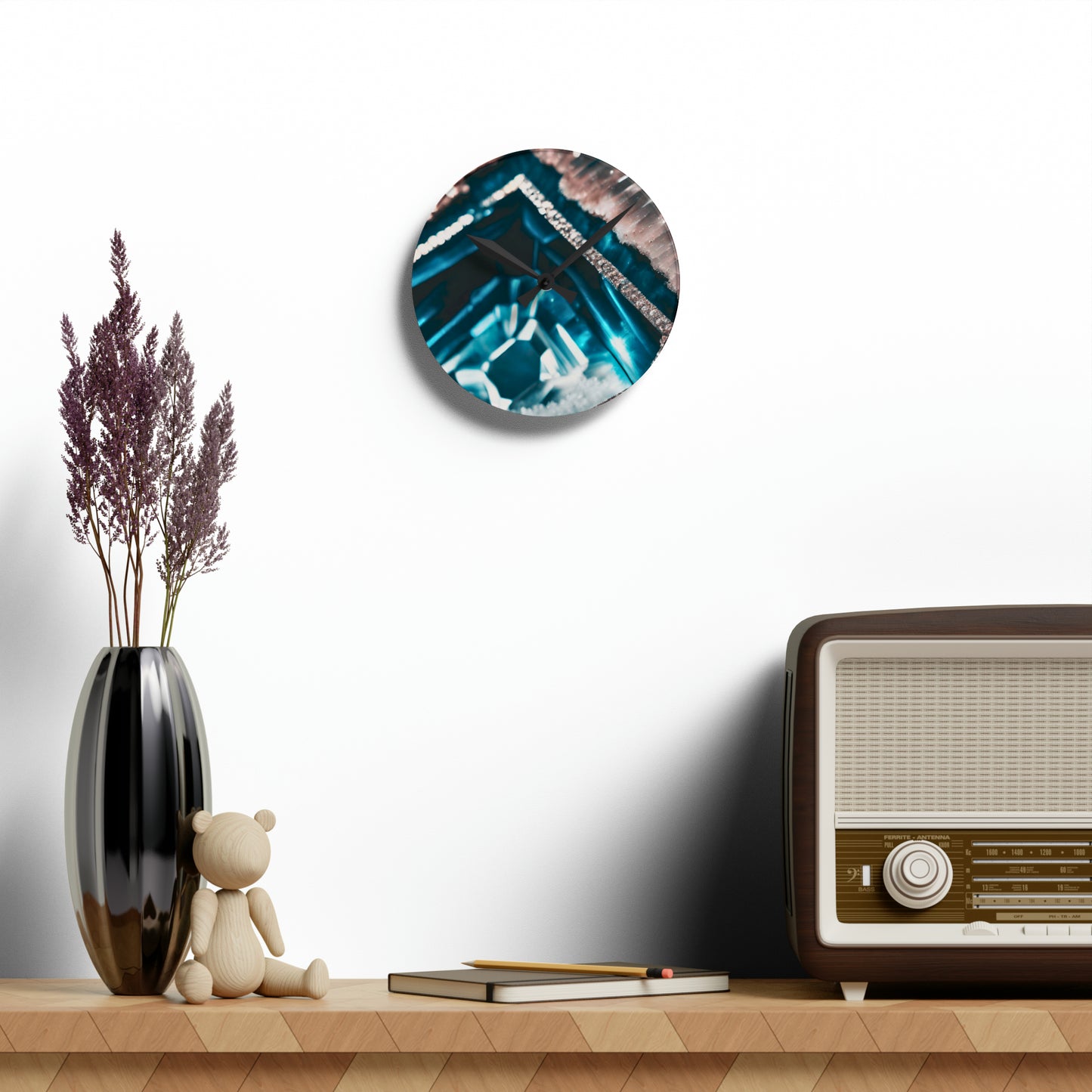 Diamond Geode Acrylic Wall Clock